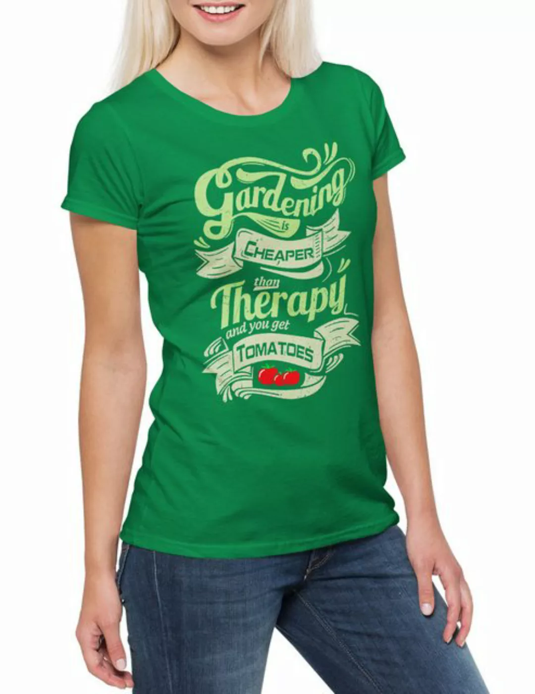 Urban Backwoods Print-Shirt Vintage Gardening Damen T-Shirt Vegetarian Vege günstig online kaufen