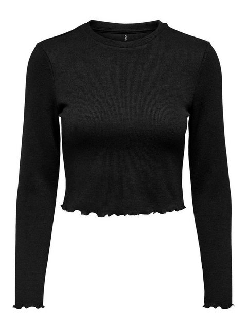 ONLY T-Shirt Cropped Top Oberteil mit Rüschen Longsleeve Volant Shirt 6763 günstig online kaufen