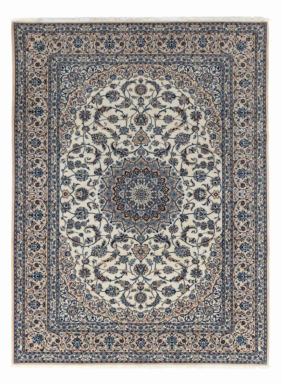 morgenland Wollteppich »Nain 9la Medaillon Beige 344 x 247 cm«, rechteckig, günstig online kaufen
