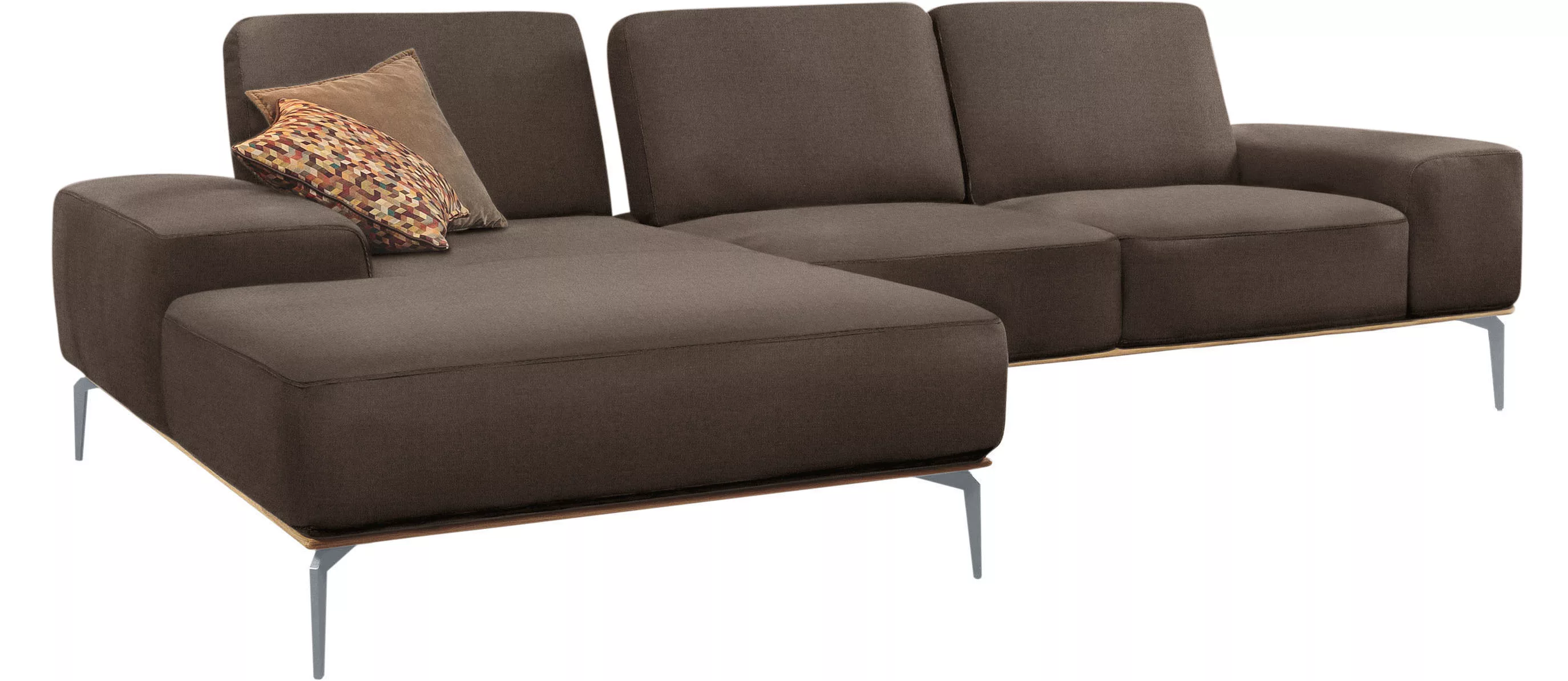 W.SCHILLIG Ecksofa run, mit elegantem Holzsockel, Füße in Silber matt, Brei günstig online kaufen