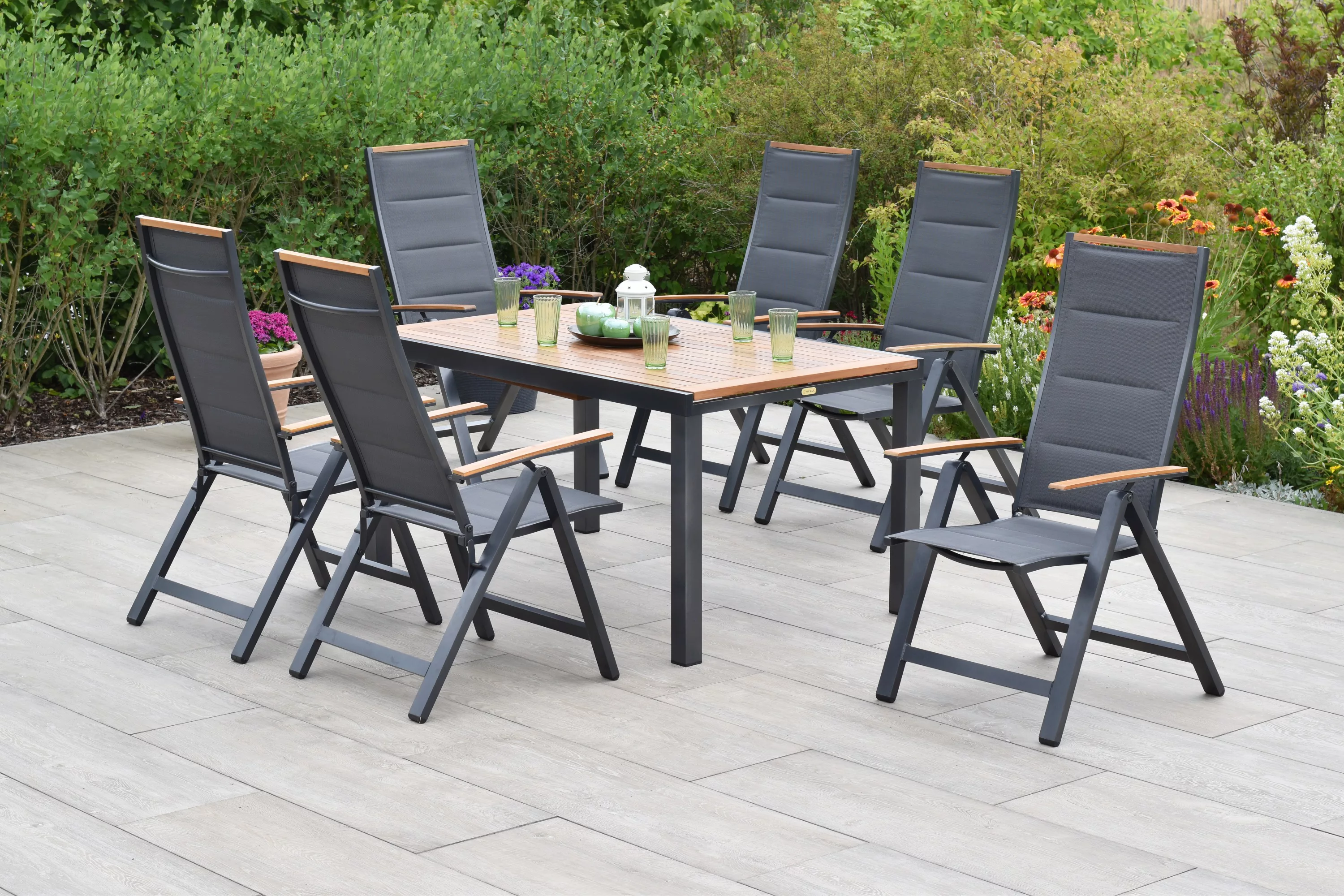 MERXX Garten-Essgruppe ""Verona"", (Set, 7 tlg., 5-fach verstellbare Rücken günstig online kaufen