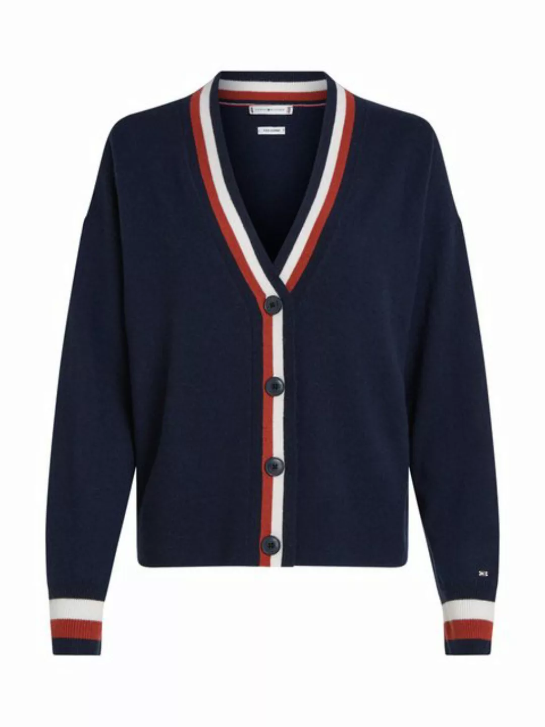 Tommy Hilfiger Strickjacke GLOBAL STP WOOL CASH CARDIGAN (Global Serie TH W günstig online kaufen