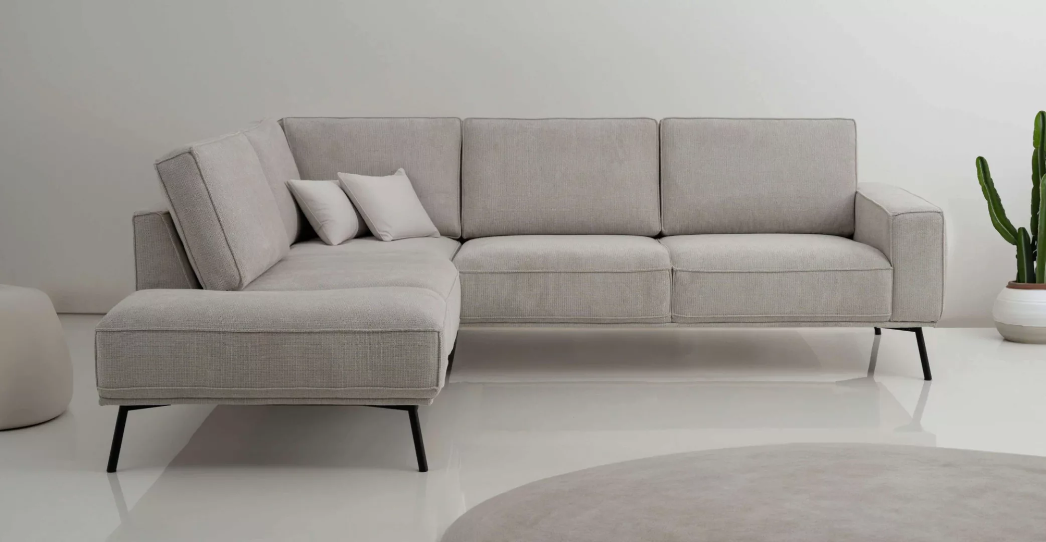 andas Ecksofa "Vosby", Breite 260 cm, Chenille, mit dekorativer Kedernaht günstig online kaufen