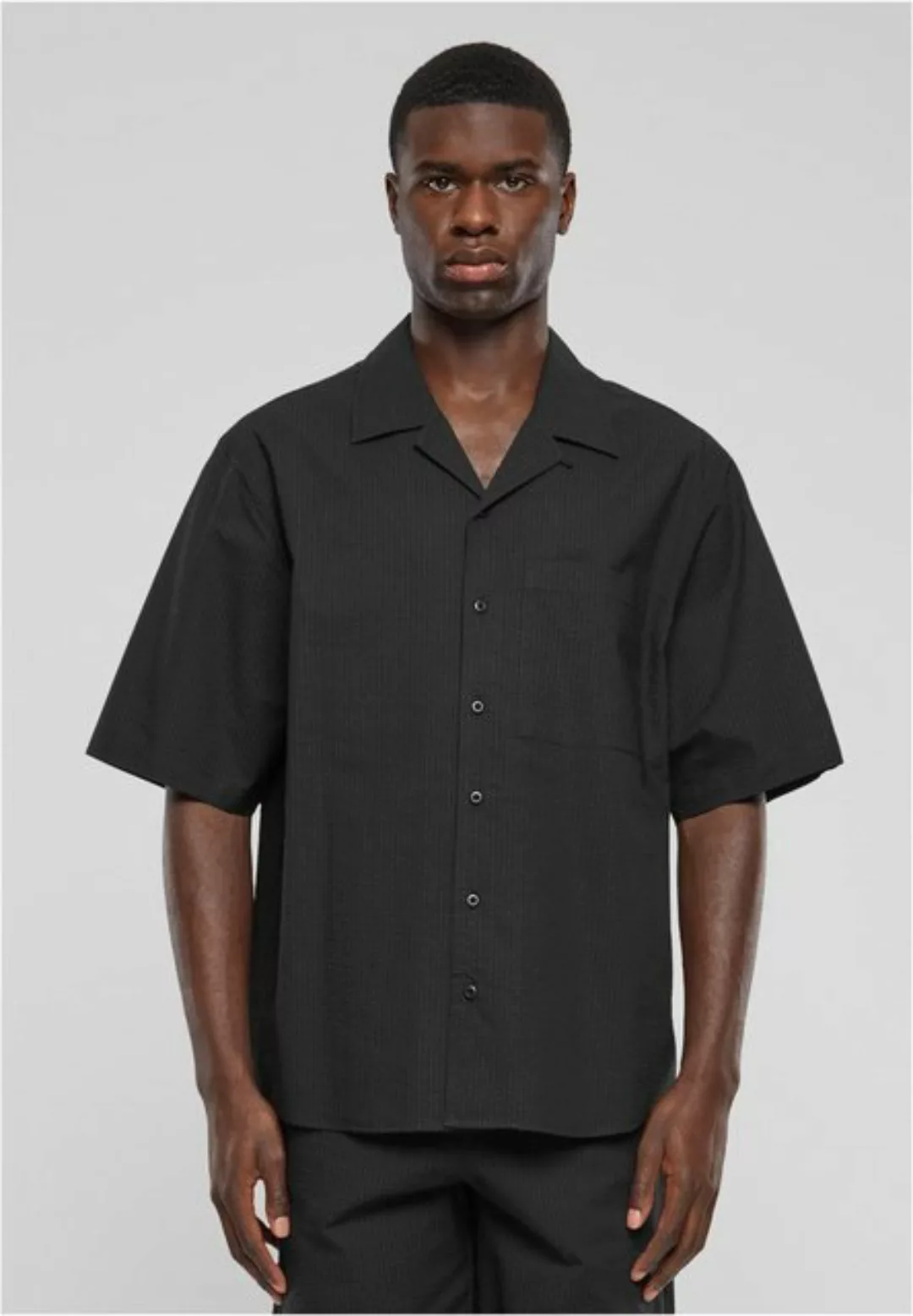 URBAN CLASSICS Langarmhemd Relaxed Seersucker Short Sleeve Shirt günstig online kaufen