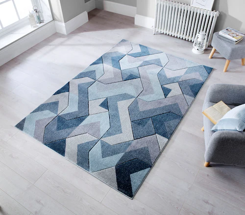 FLAIR RUGS Teppich »AURORA«, rechteckig, 11 mm Höhe, Handgeschnitzt günstig online kaufen