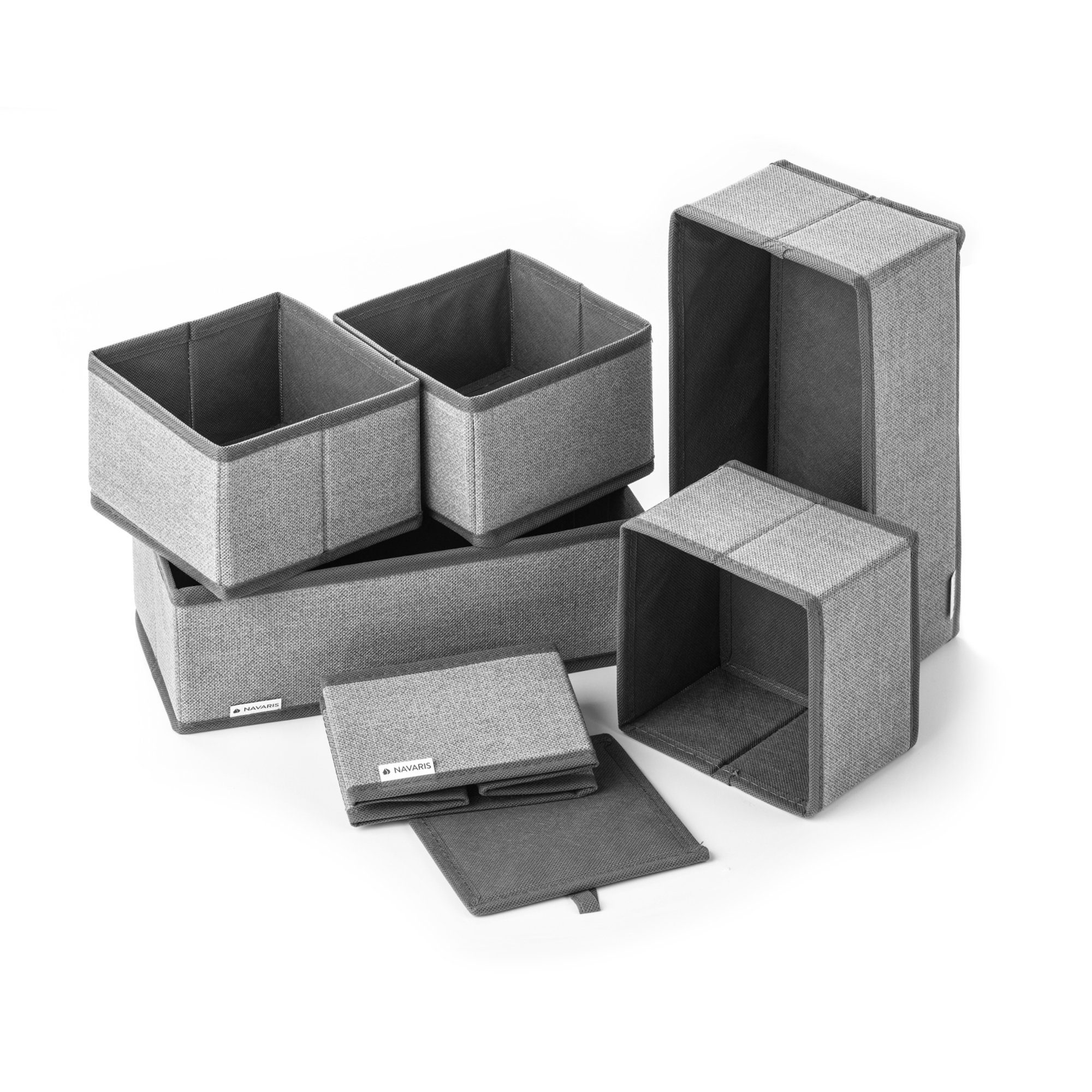 Navaris Aufbewahrungsbox Stoffboxen-Organizer - 6 Stück günstig online kaufen