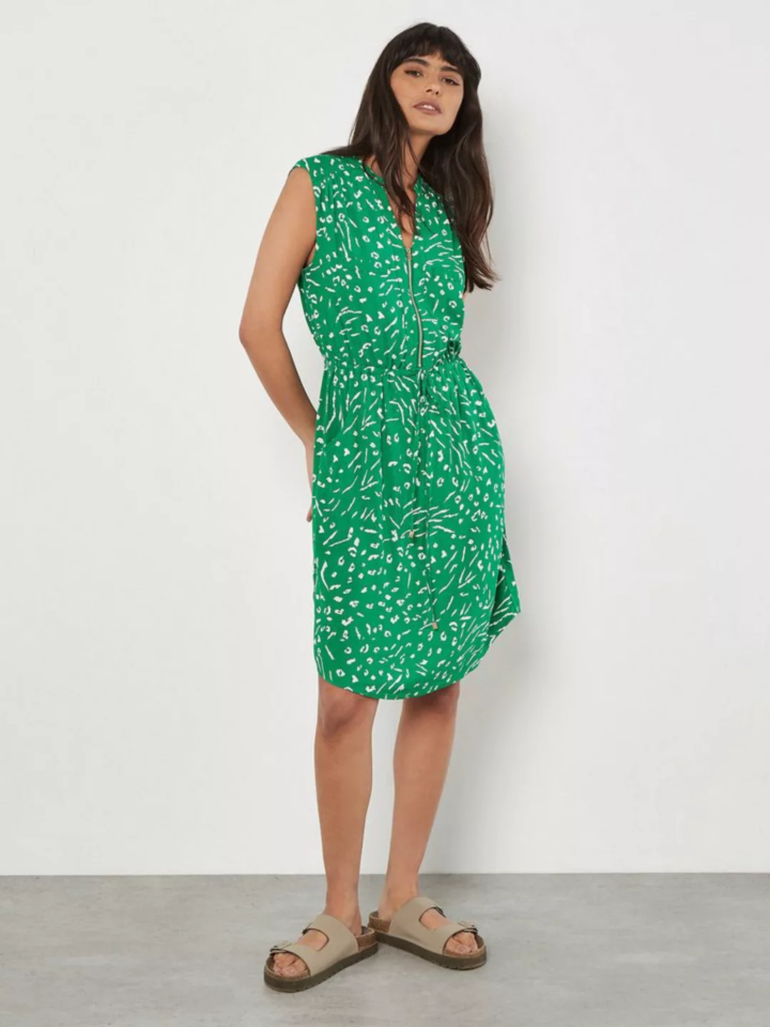 Apricot Minikleid Zebra & Leopard Abstract Zip Dress, (1-tlg., Drawstring) günstig online kaufen