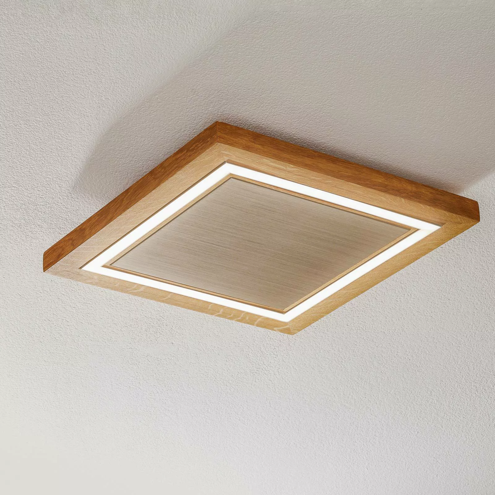 HerzBlut Otto O Deckenlampe Quadrat Eiche geölt günstig online kaufen