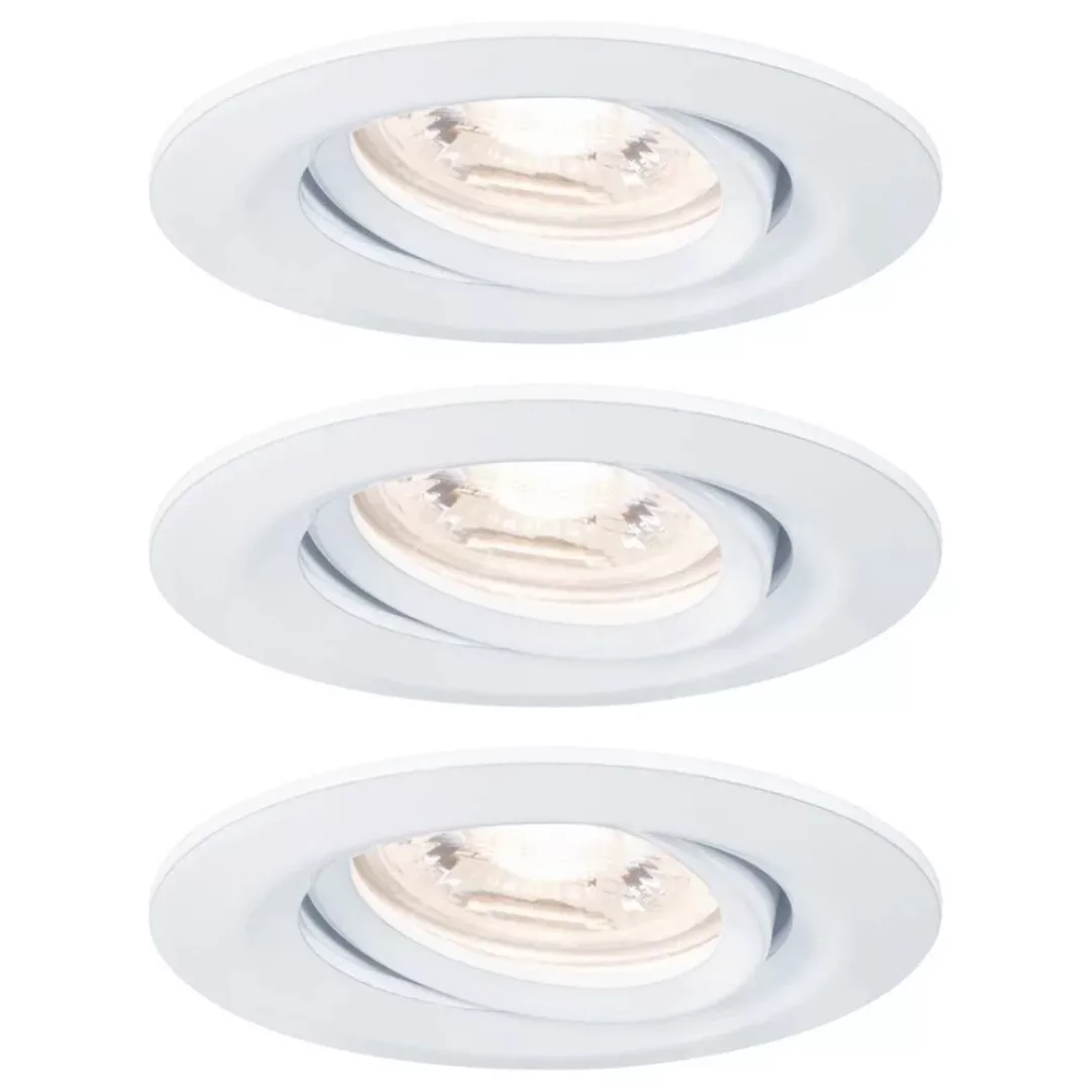 LED Einbauspot Nova mini Plus 4,2W 2700K in Weiß-matt 3-er Set günstig online kaufen