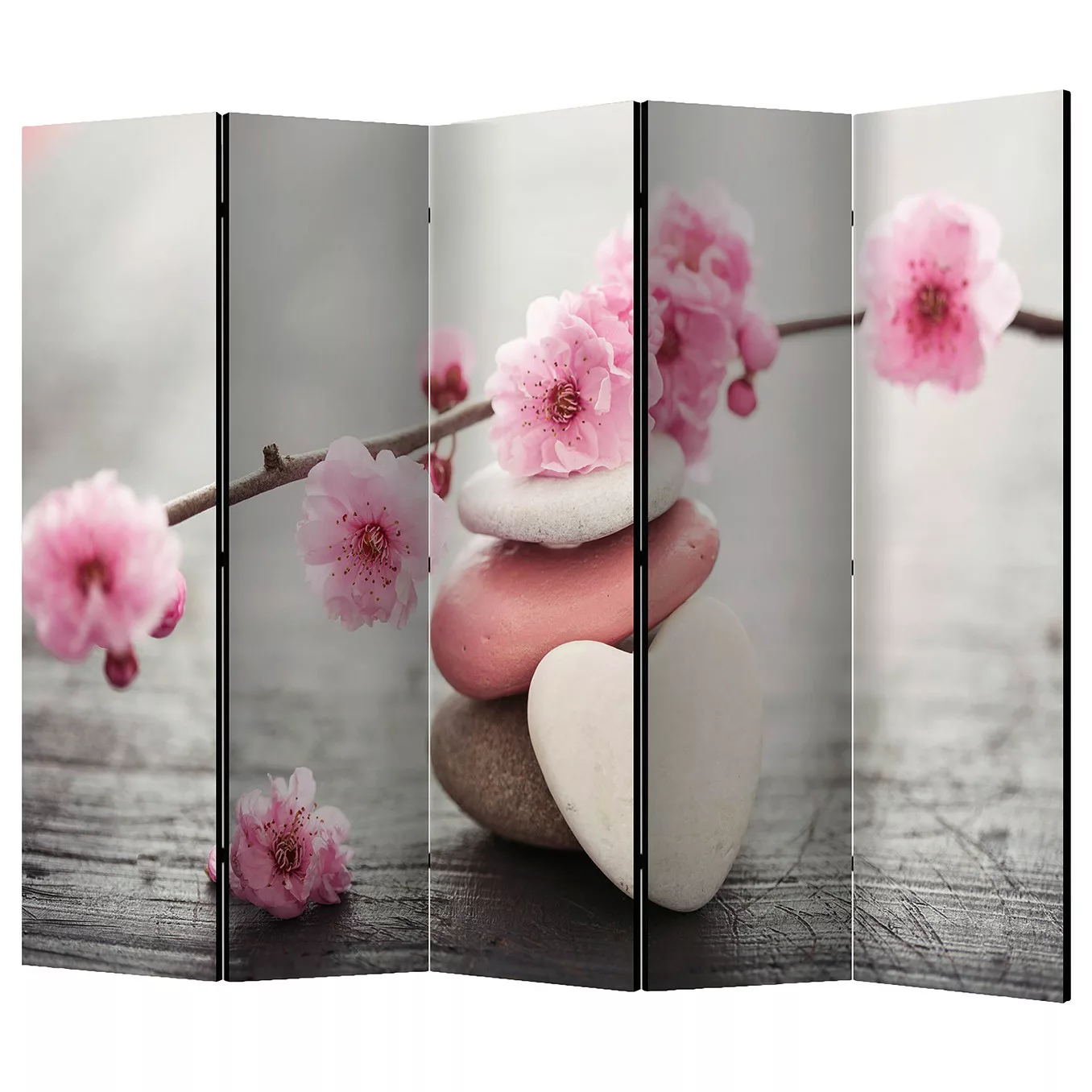 home24 Paravent Zen Flowers II (5-teilig) günstig online kaufen