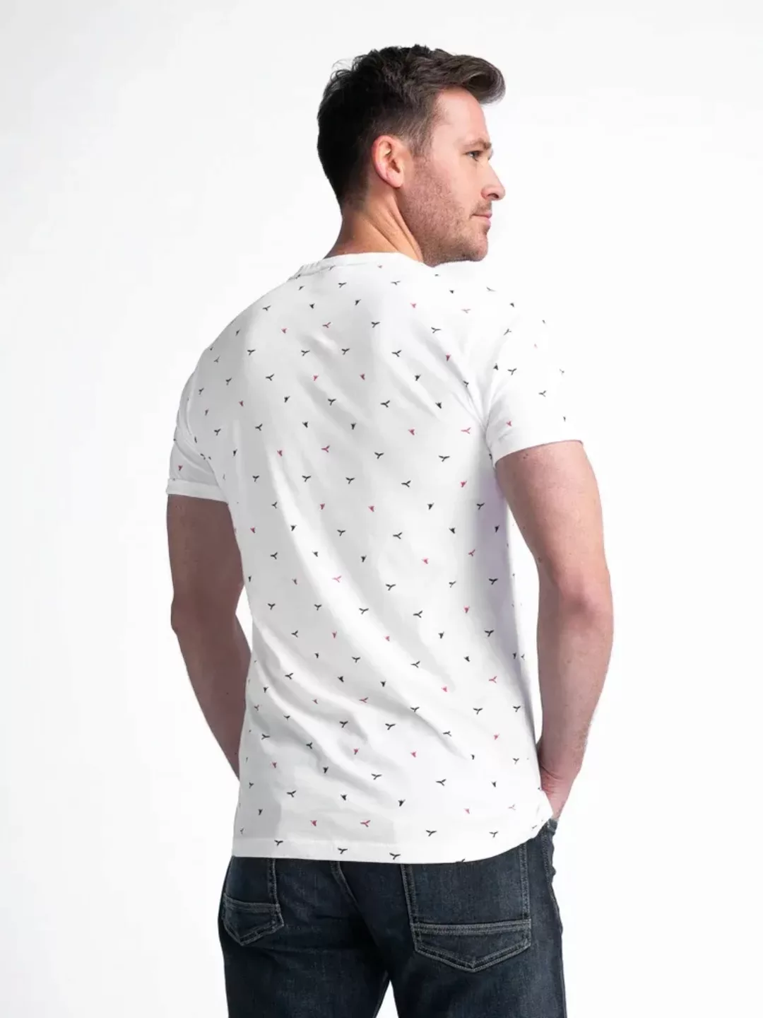 Petrol T-Shirt Escapade Druck Weiß - Größe M günstig online kaufen