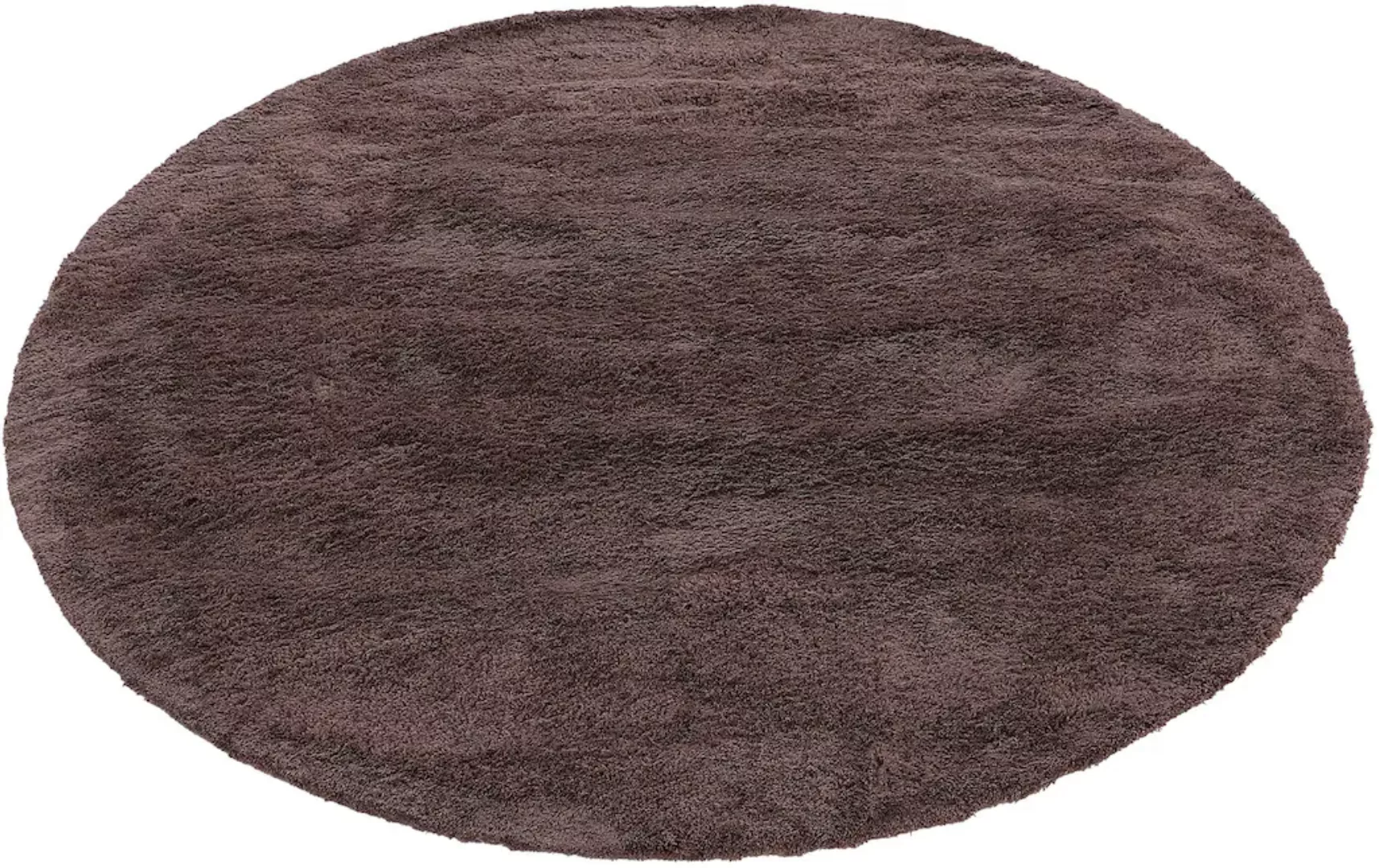 carpetfine Teppich »Silky«, rund, 20 mm Höhe, Shaggy, Langflor, uni, besond günstig online kaufen