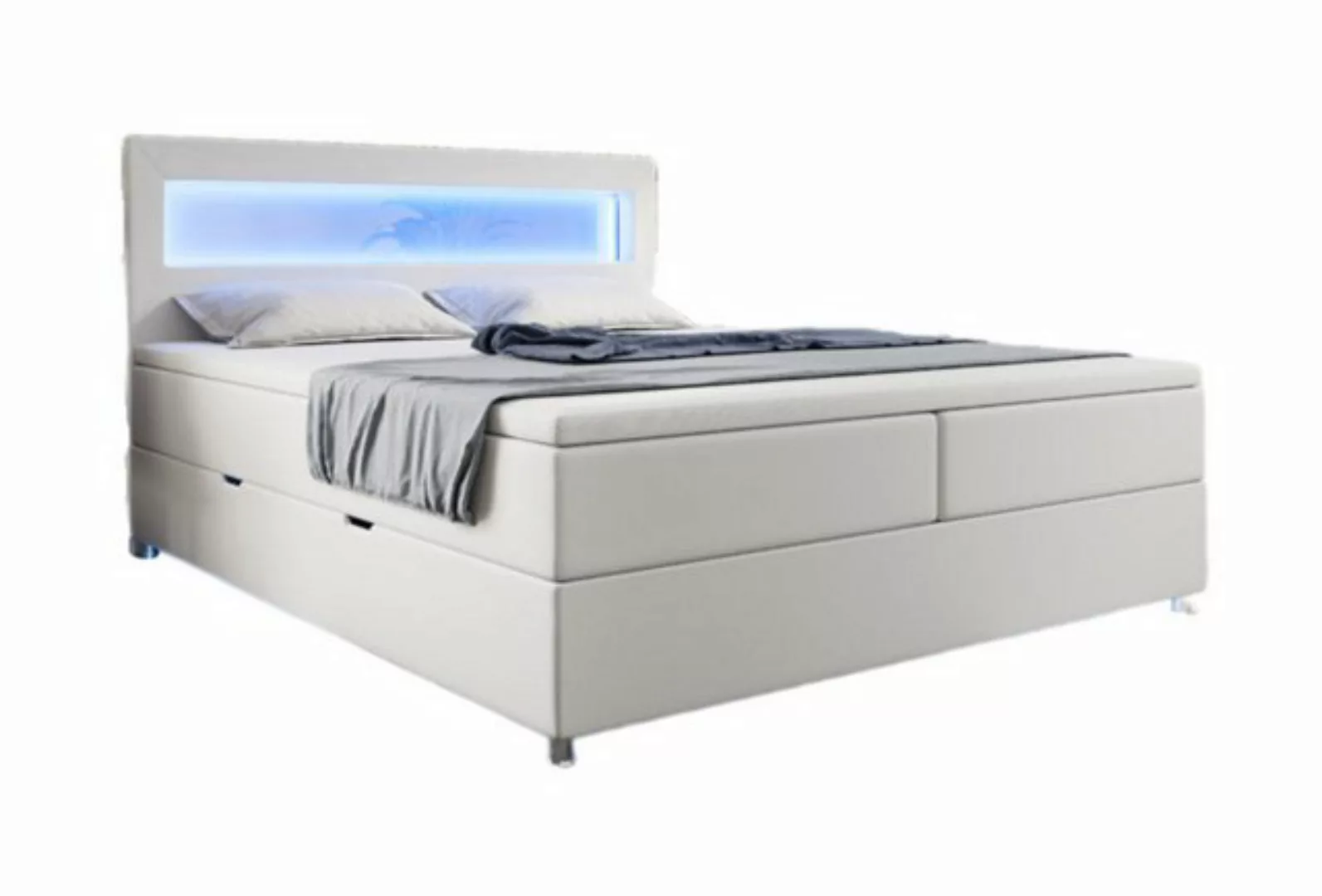 Luxusbetten24 Boxspringbett Relax, mit LED, Stauraum und USB-C günstig online kaufen