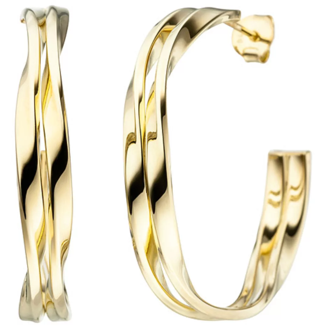 SIGO Halbcreolen 925 Sterling Silber gold vergoldet Ohrringe Creolen günstig online kaufen