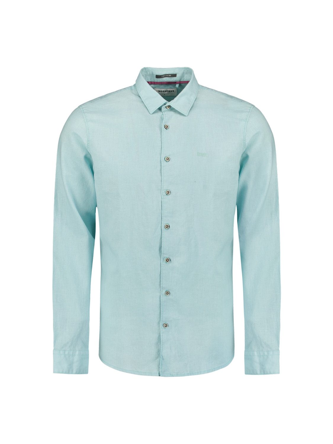 NO EXCESS Langarmhemd No Excess Leinenhemd günstig online kaufen