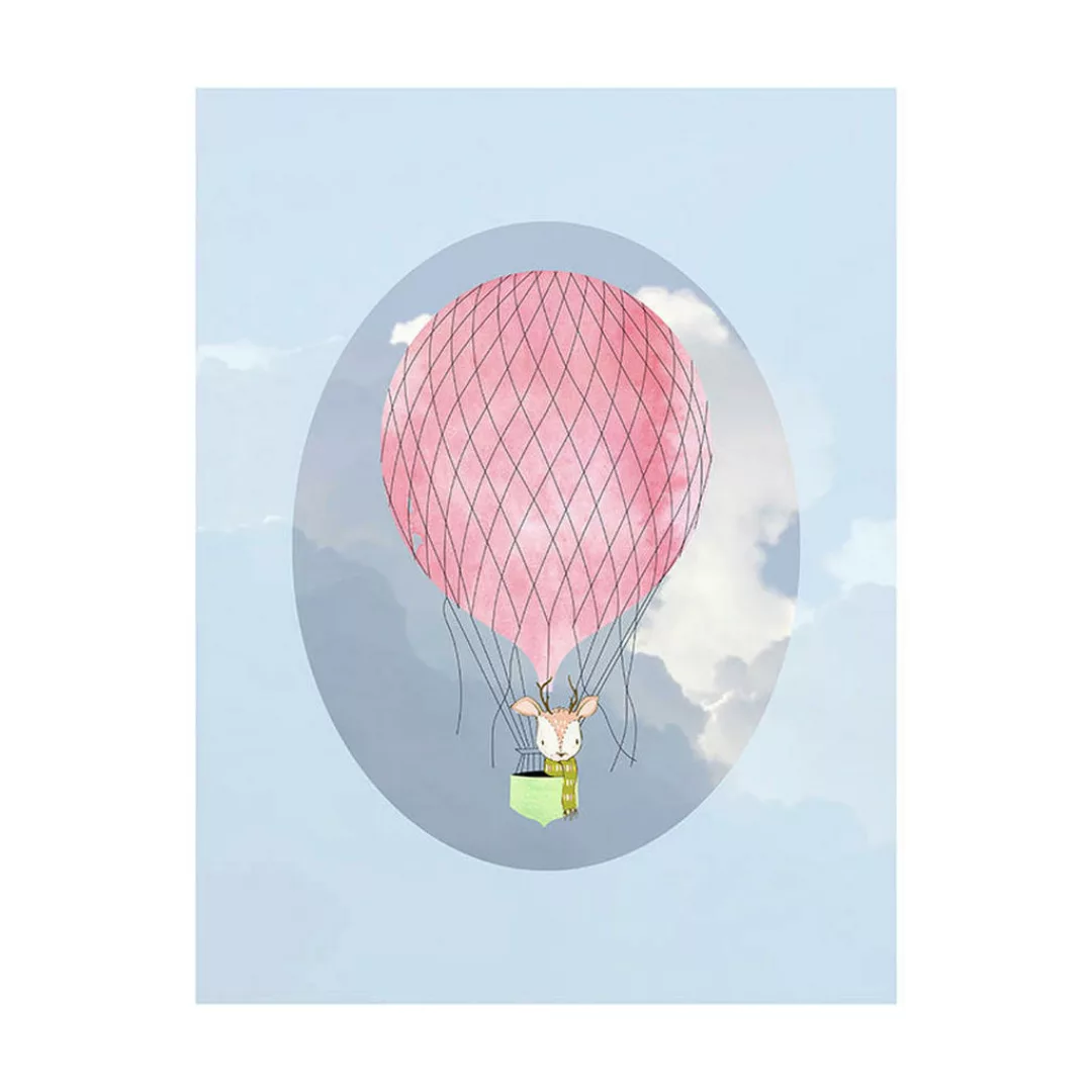 Komar Wandbild Happy Balloon Blue Luftballons B/L: ca. 40x50 cm günstig online kaufen
