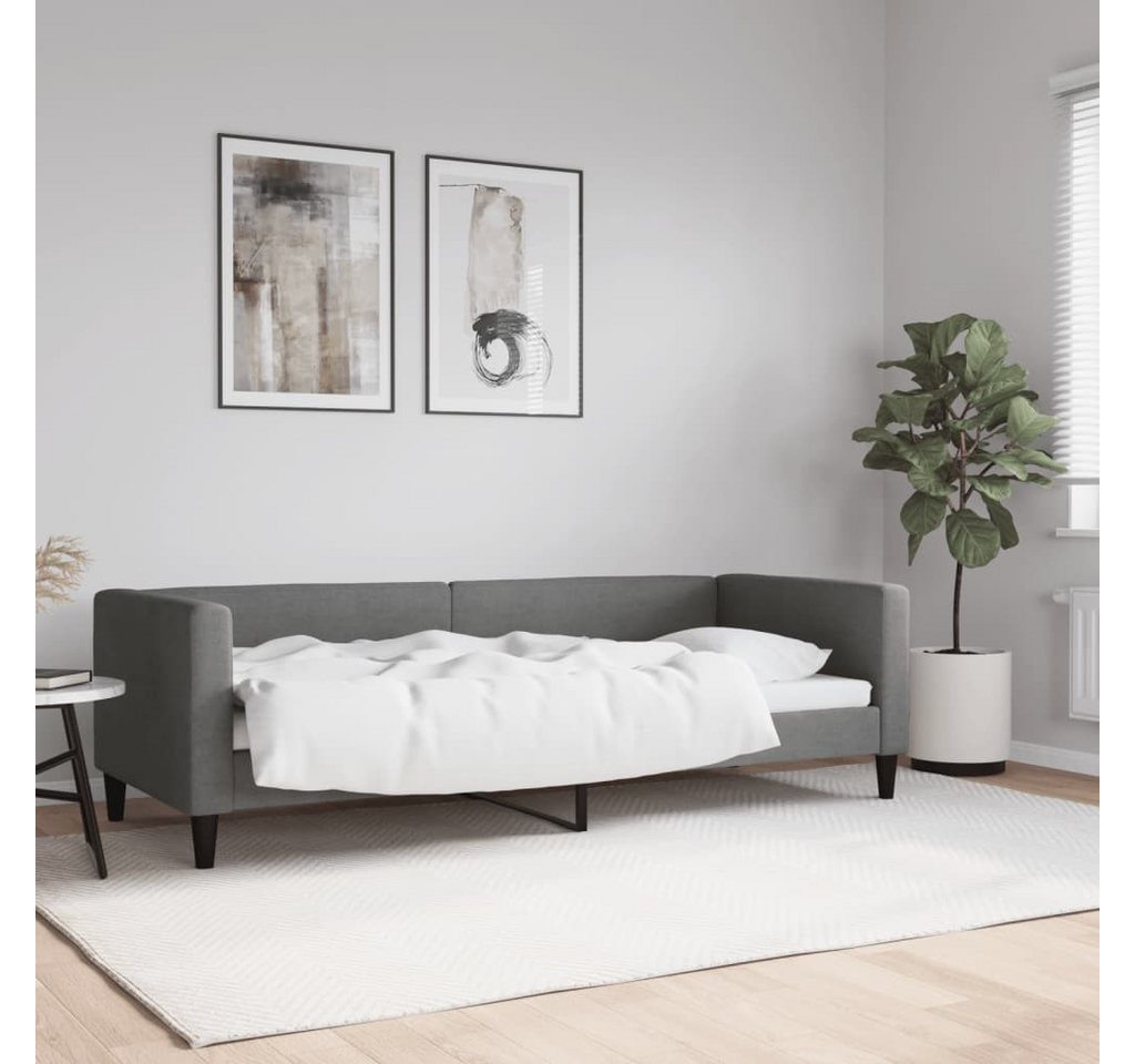 vidaXL Gästebett Tagesbett Dunkelgrau 80x200 cm Stoff Gästebett Gästecouch günstig online kaufen