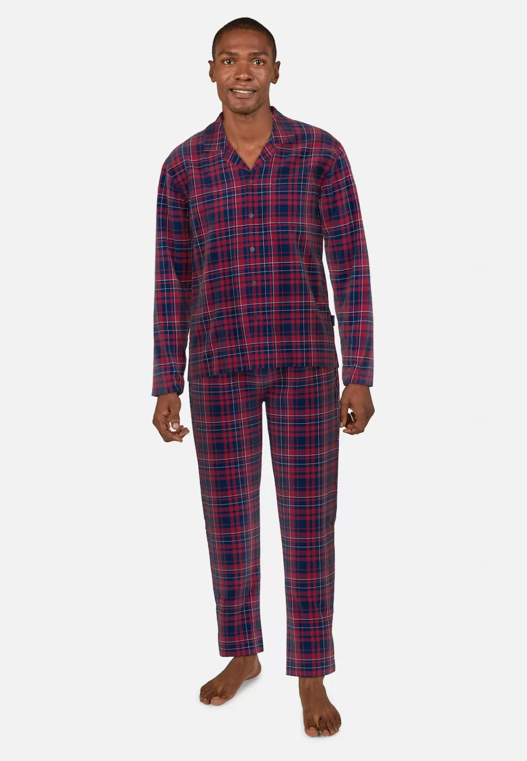 TOM TAILOR Pyjama, (2 tlg.), mit klassischem Karo-Muster günstig online kaufen