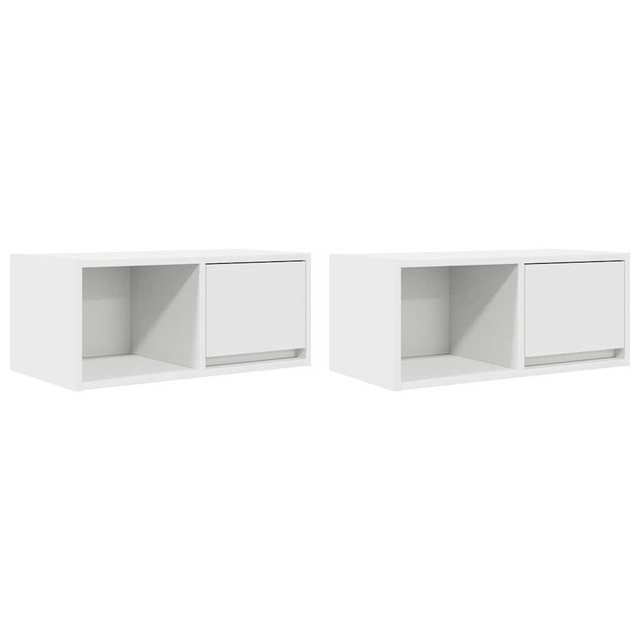 vidaXL TV-Schrank TV-Schränke 2 Stk. Weiß 60x31x25,5 cm Holzwerkstoff (2-St günstig online kaufen