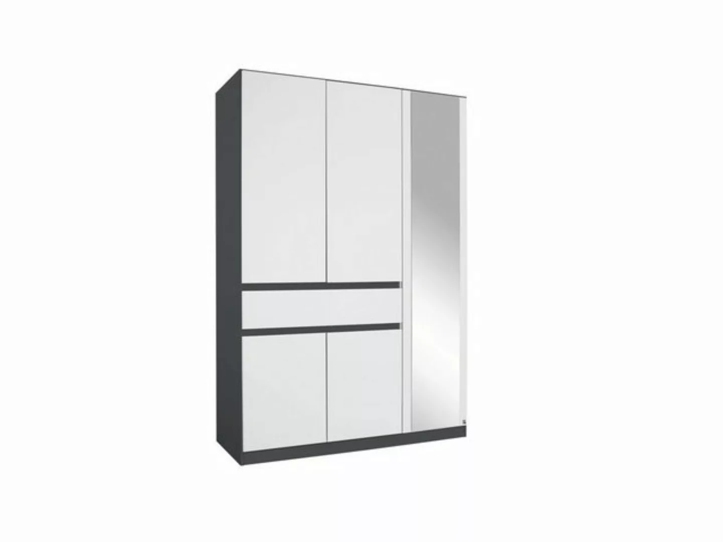 Kindermöbel 24 Spiegelschrank Jonas 1 weiß grau-metallic 5 Türen B 136 cm günstig online kaufen