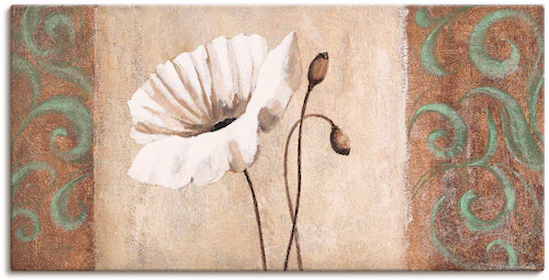 Artland Wandbild »Mohnblumen mit Ornamenten«, Blumen, (1 St.), als Leinwand günstig online kaufen