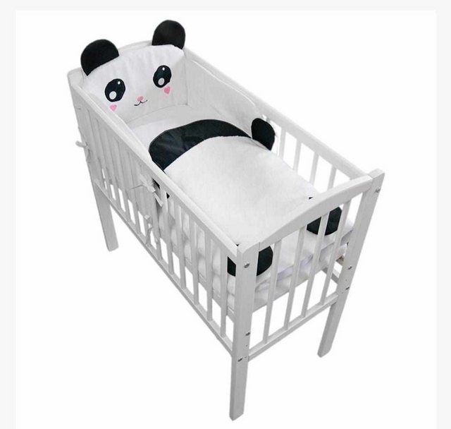 Babyhafen Beistellbett Mobiles Babybett 90x40 mit Ausstattung Pandabär Plüs günstig online kaufen