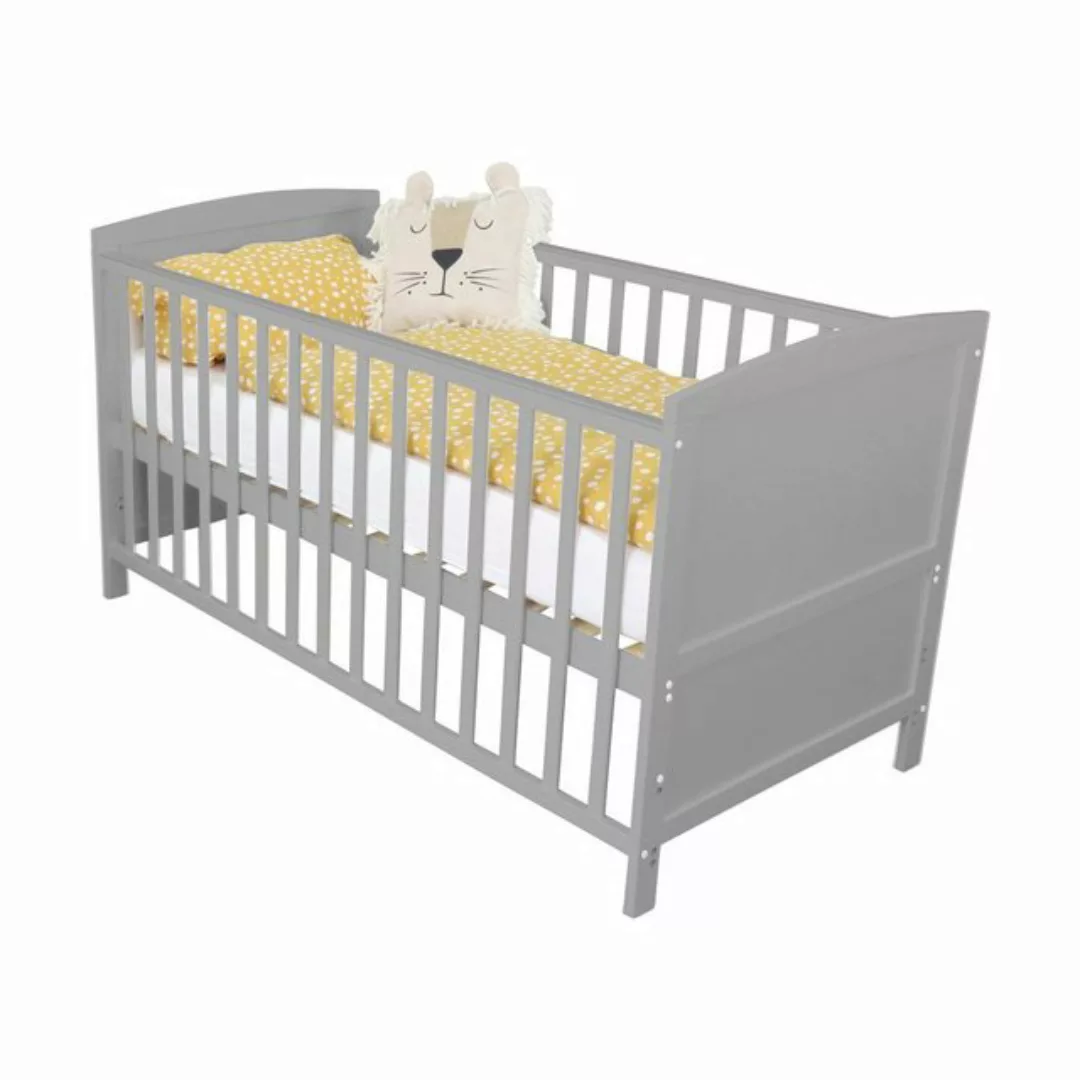 Puckdaddy GmbH Babybett Puckdaddy Babybett Mika 140x70cm Grau höhenverstell günstig online kaufen