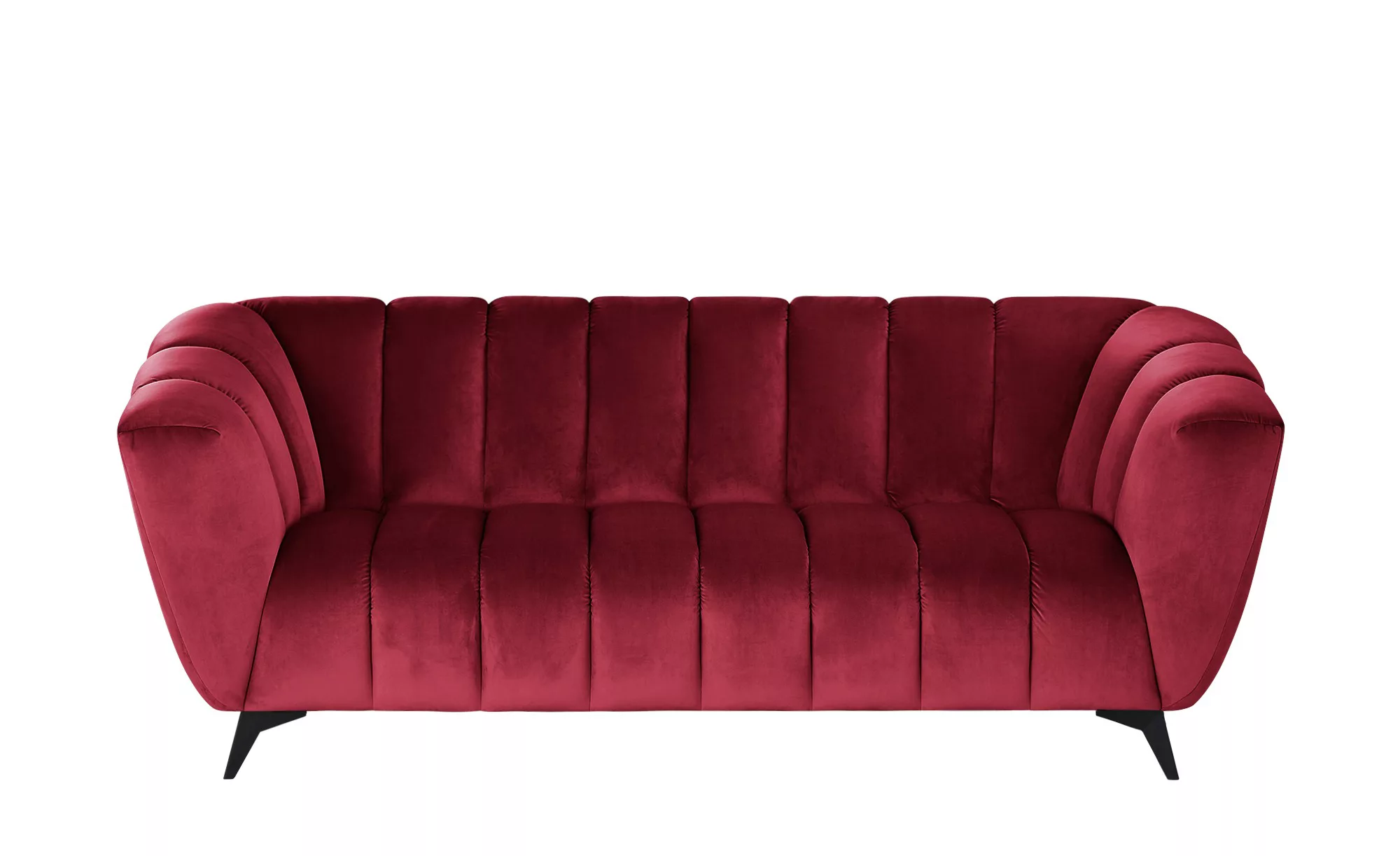 Sofa - rot - 220 cm - 86 cm - 100 cm - Polstermöbel > Sofas > 3-Sitzer - Mö günstig online kaufen