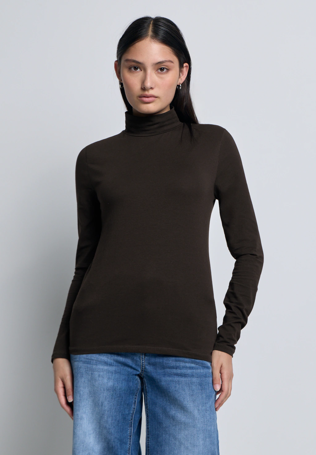 STREET ONE STUDIO Langarmshirt, aus Baumwolle mit Stretchante günstig online kaufen