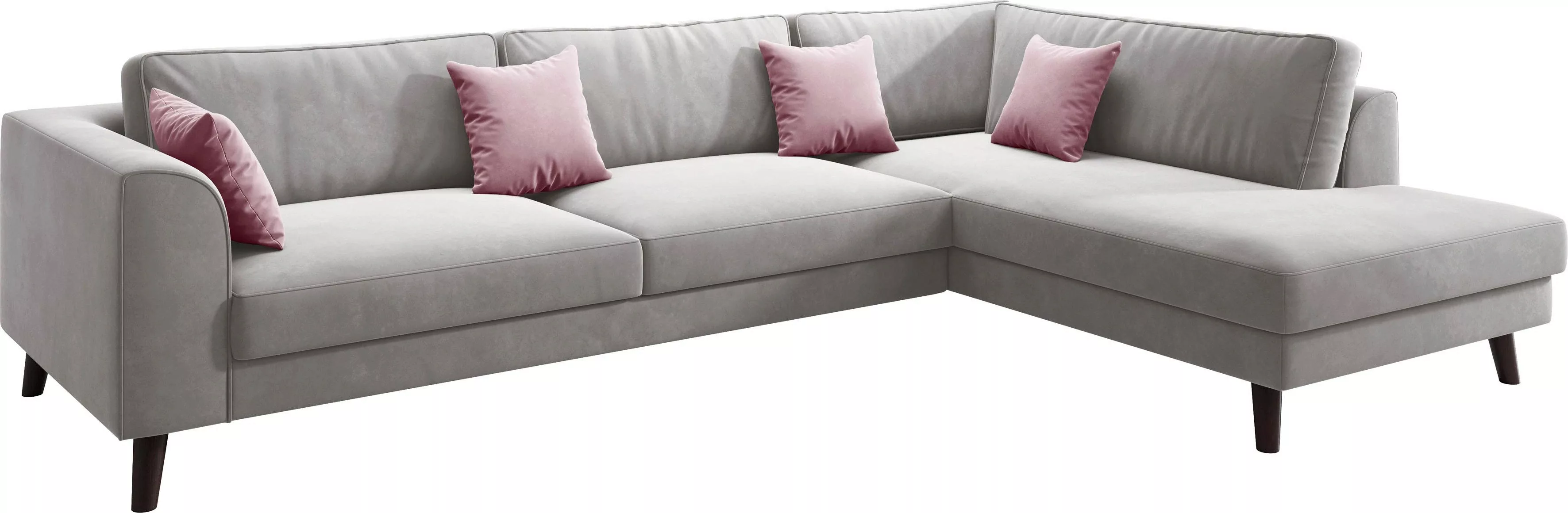 INOSIGN Ecksofa "Laurentia, L-Form", mit 4 Zierkissen, Ottomane links oder günstig online kaufen