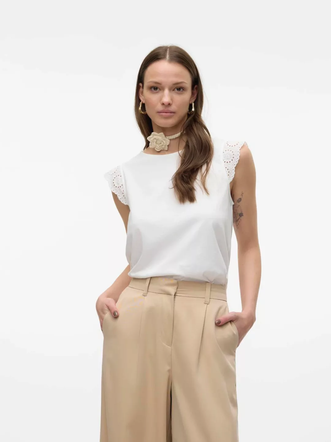 Vero Moda T-Shirt VMEMILY SL GATHERING TOP JRS NOOS günstig online kaufen