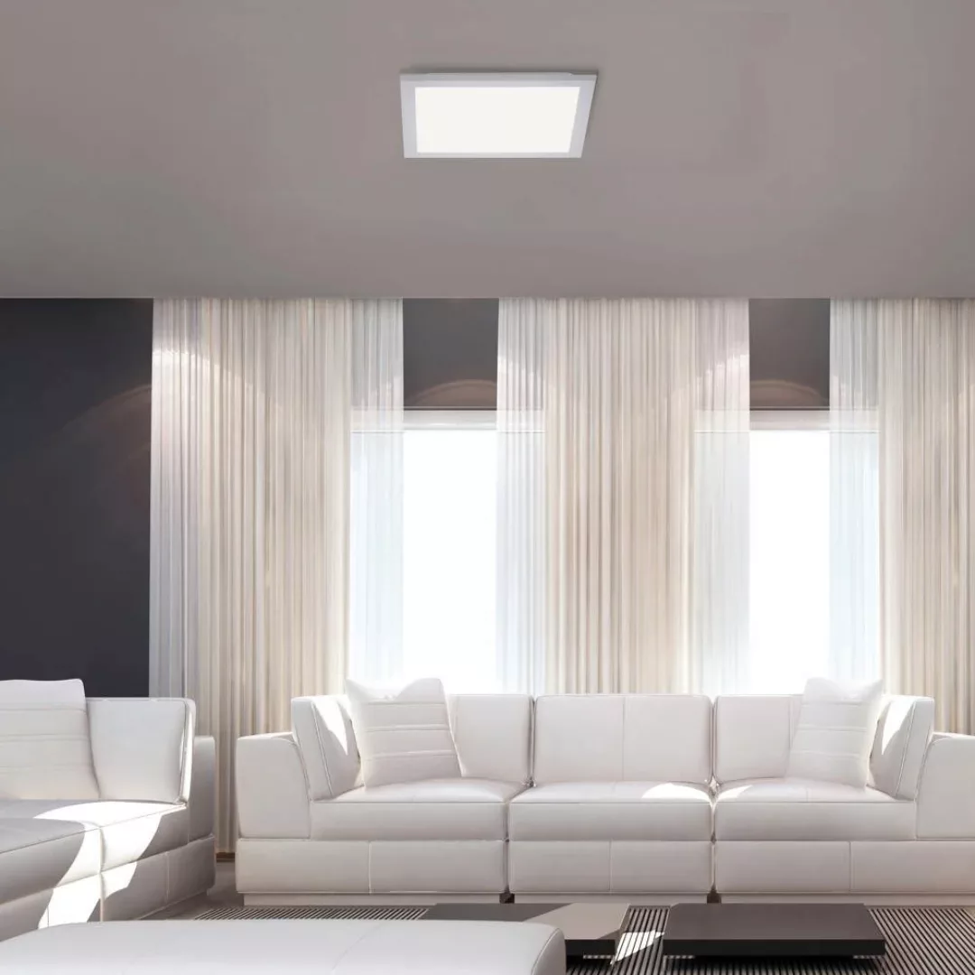 LED Deckenleuchte Flat in Weiß 2x 12W 2500lm 295x295mm günstig online kaufen