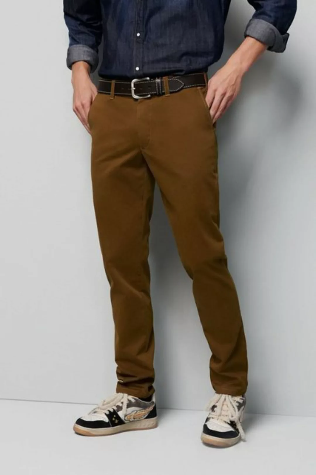 MEYER Chinohose M5 Moderne Chino Stretch Cotton im unifarbenen Design günstig online kaufen