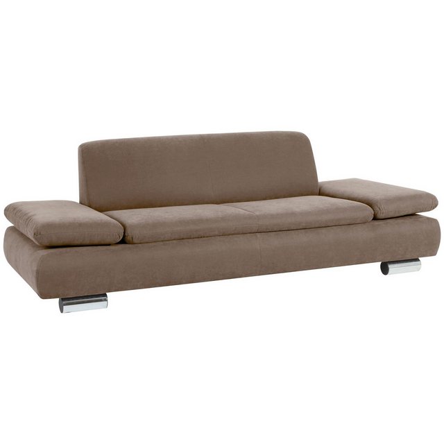 58 aufm Kessel Sofa 2,5-Sitzer Kaye Bezug Veloursstoff Metallfuß verchromt günstig online kaufen