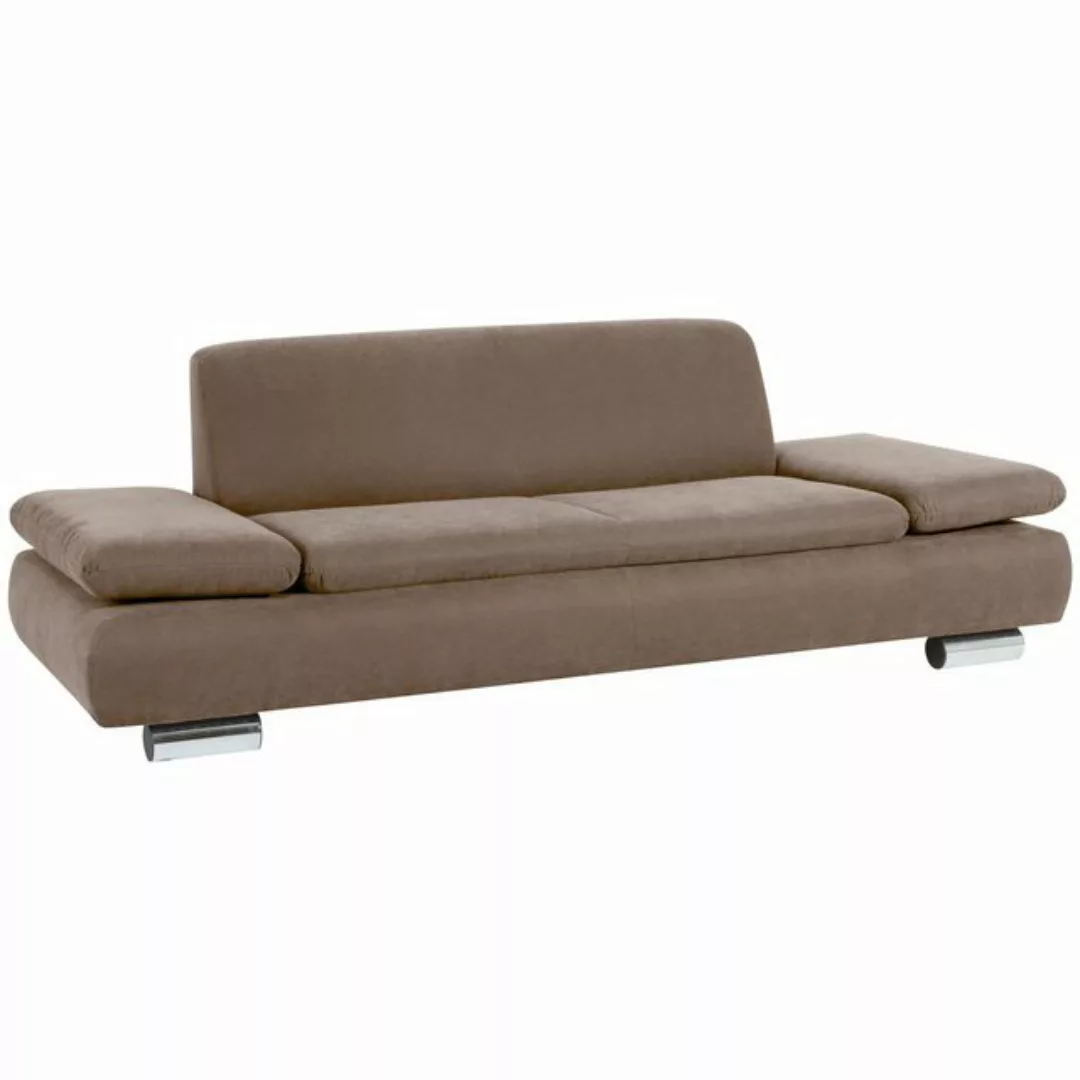 58 aufm Kessel Sofa 2,5-Sitzer Kaye Bezug Veloursstoff Metallfuß verchromt günstig online kaufen