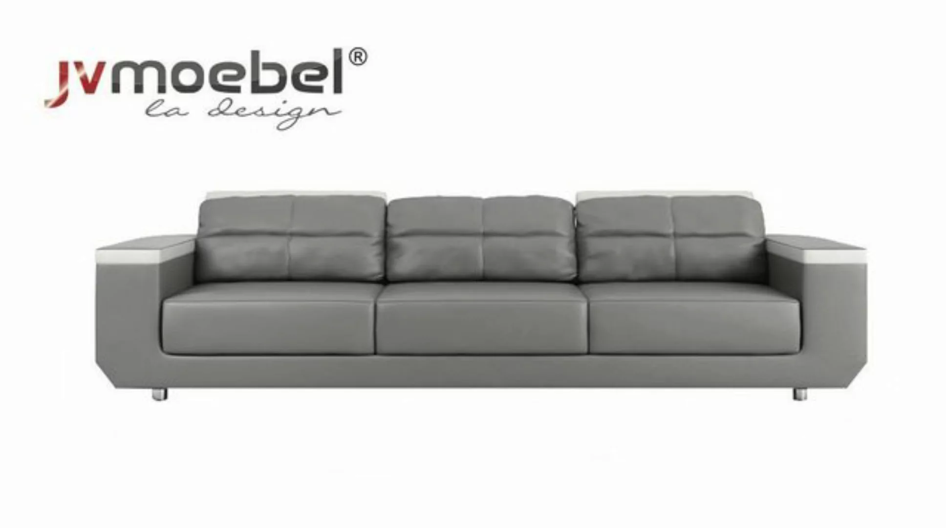 JVmoebel Sofa Luxus Grauer Dreisitzer mit Bettfunktion stilvolles Sofa Neu, günstig online kaufen