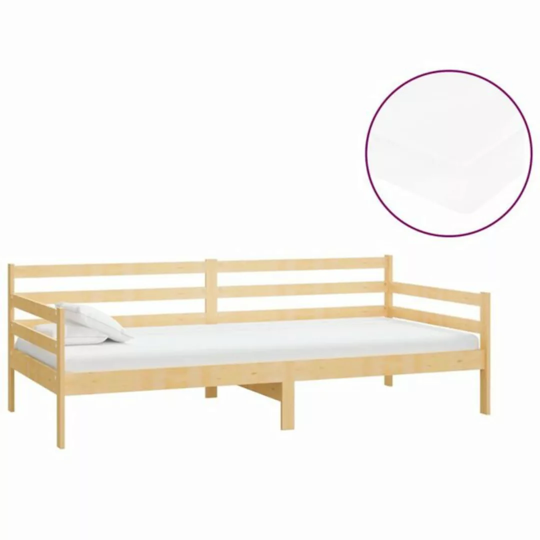 vidaXL Bettgestell Tagesbett Gästebett mit Matratze 90x200 cm Massivholz Ki günstig online kaufen