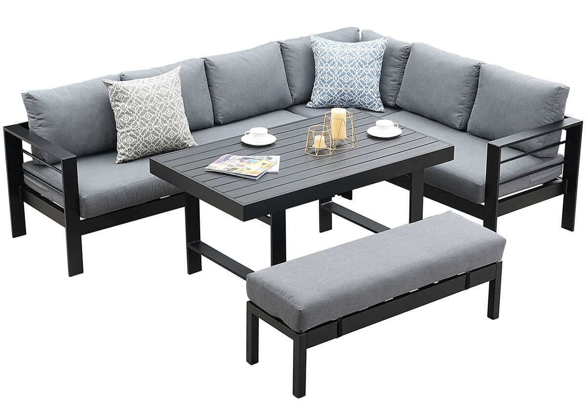 MeXo Gartenlounge-Set Aluminium XXL Lounge Gartenmöbelset günstig online kaufen