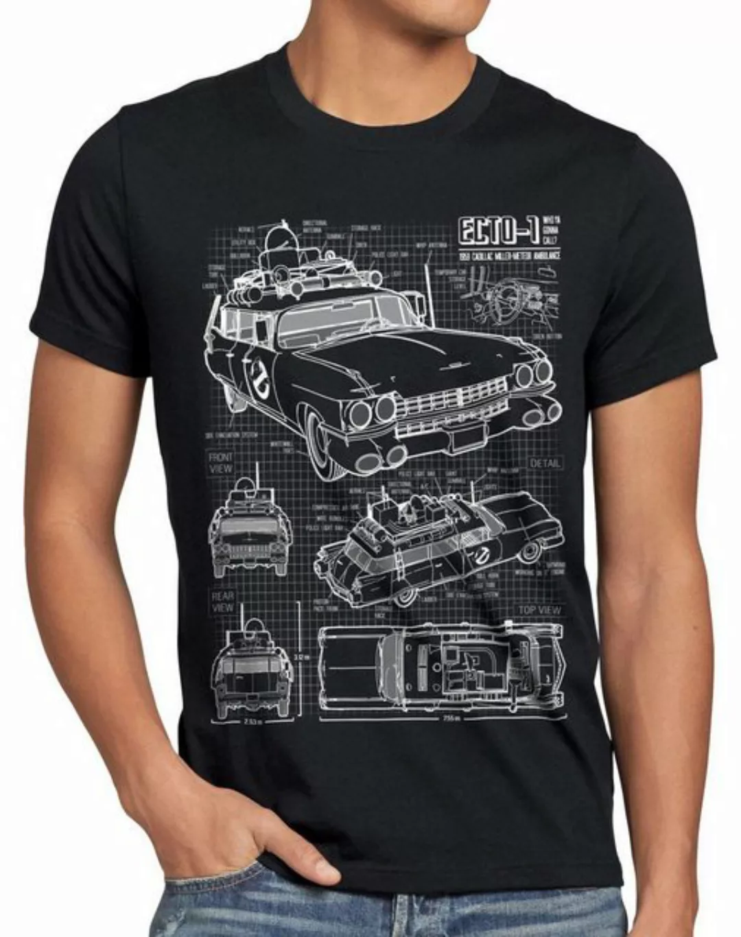 style3 T-Shirt ECTO- Blaupause geisterjäger slimer ghostbusters new york ha günstig online kaufen