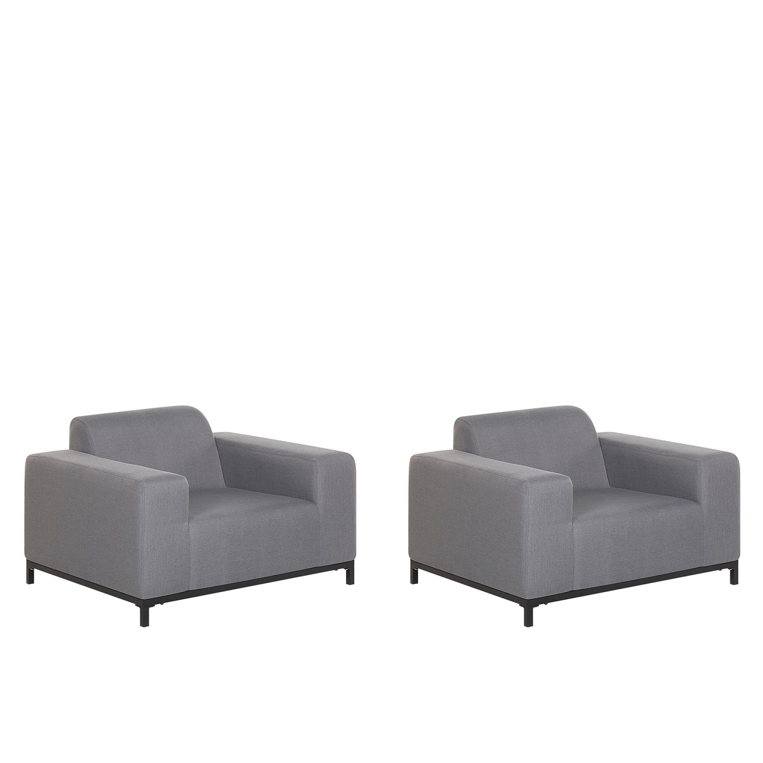 Beliani Sessel Grau Schwarz 84x105x68 günstig online kaufen