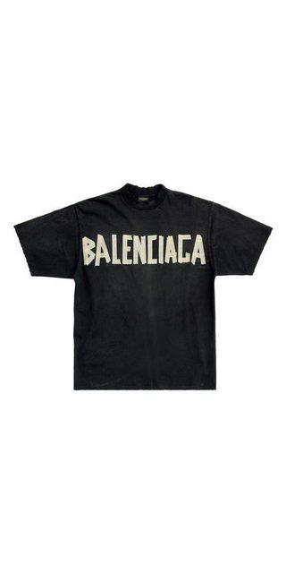 Dsquared2 Print-Shirt Balenciaga Tape Optik T-Shirt Schwarz Unisex XXL günstig online kaufen