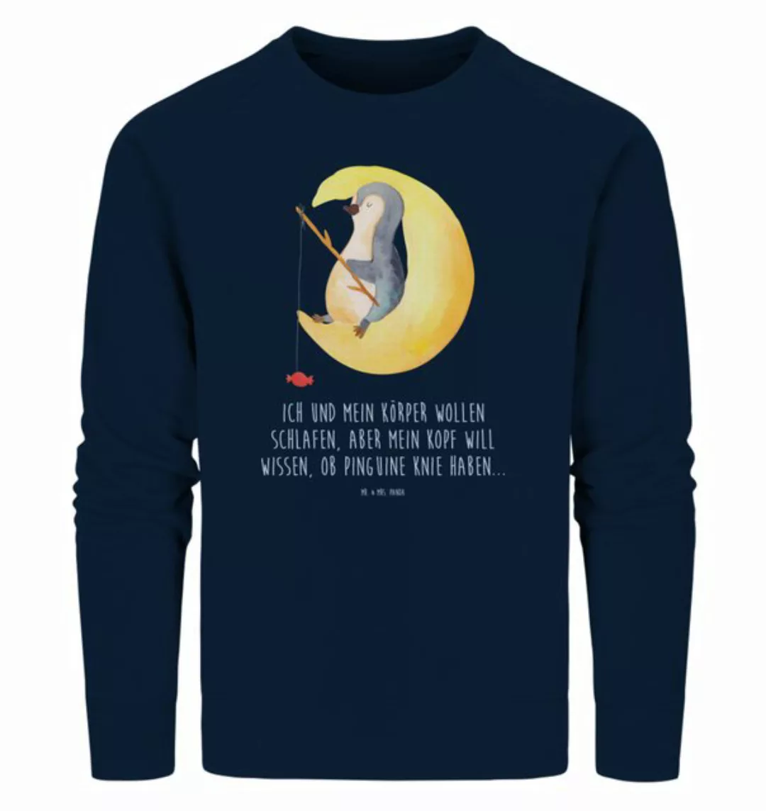 Mr. & Mrs. Panda Longpullover Größe M Pinguin Mond - French Navy - Geschenk günstig online kaufen