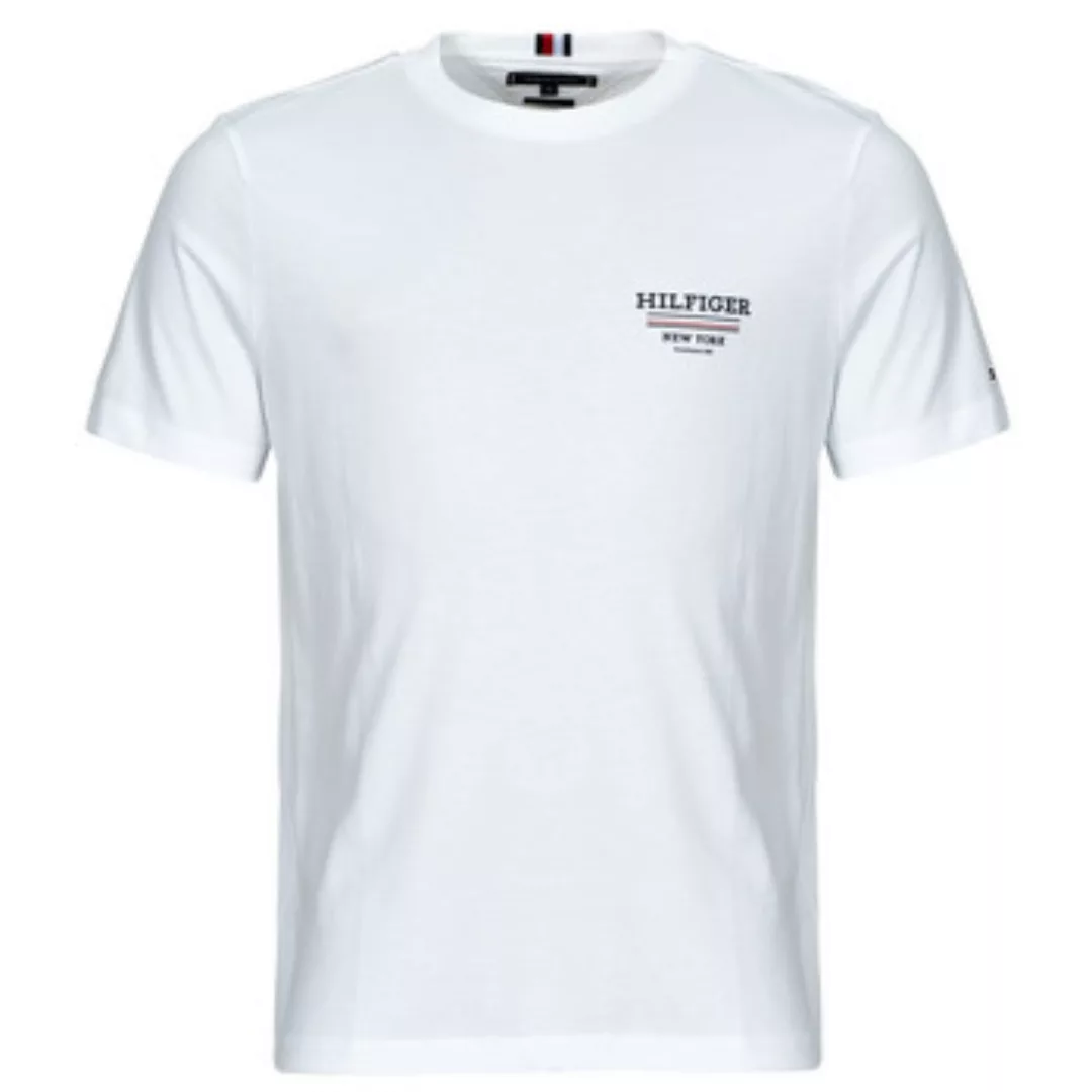 Tommy Hilfiger T-Shirt HILFIGER GLOBAL STRIPE TEE kontrastfarbener Print au günstig online kaufen