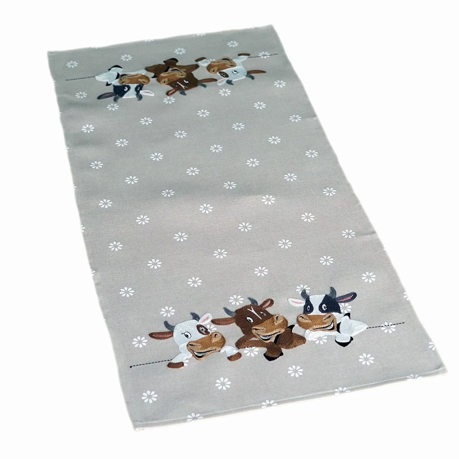 texpot Tischdecke Tischläufer Stickerei Kühe Ostern günstig online kaufen