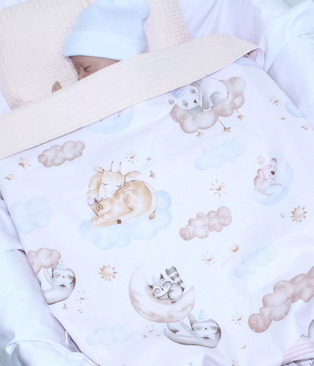 Babydecke Babydecke Waffelpiqué Baumwolle Kuscheldecke Kinderwagendecke, günstig online kaufen