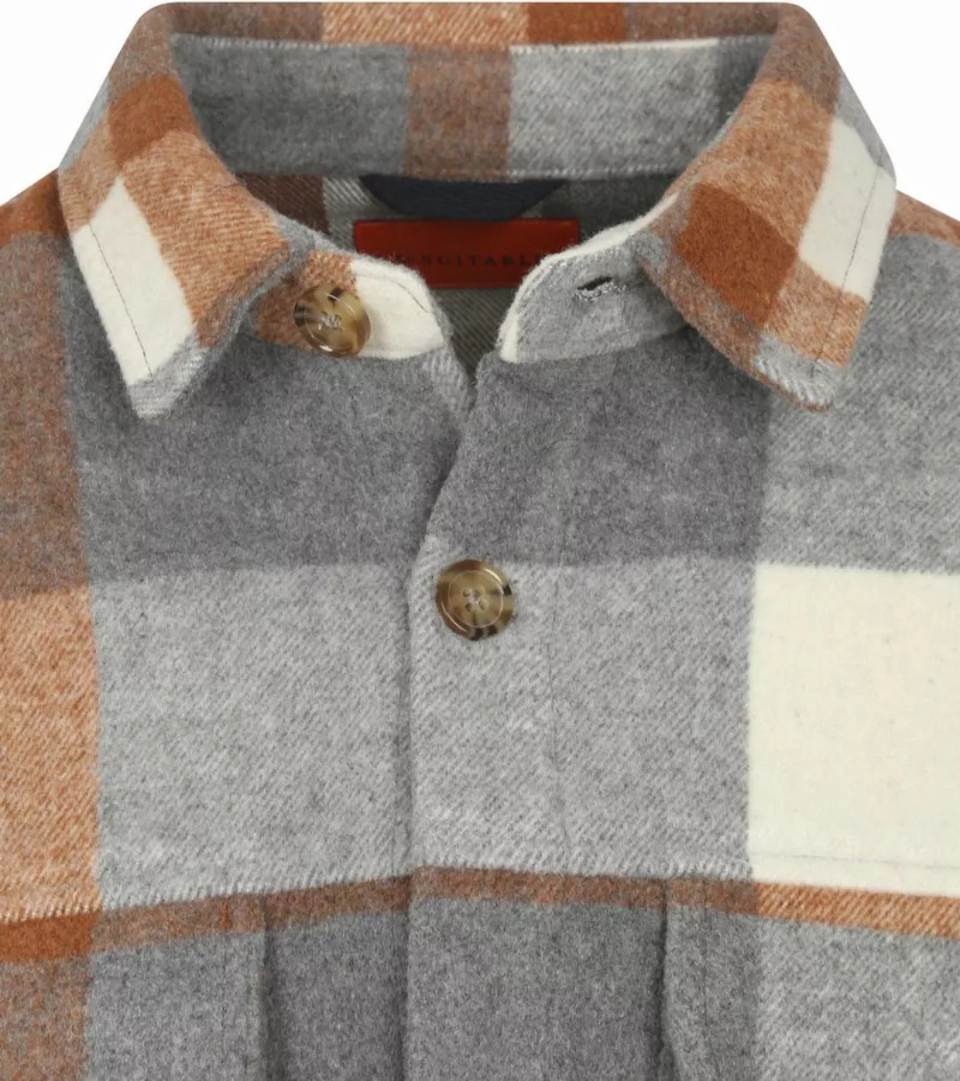 Suitable Overshirt August Wool Blend Grau - Größe XL günstig online kaufen