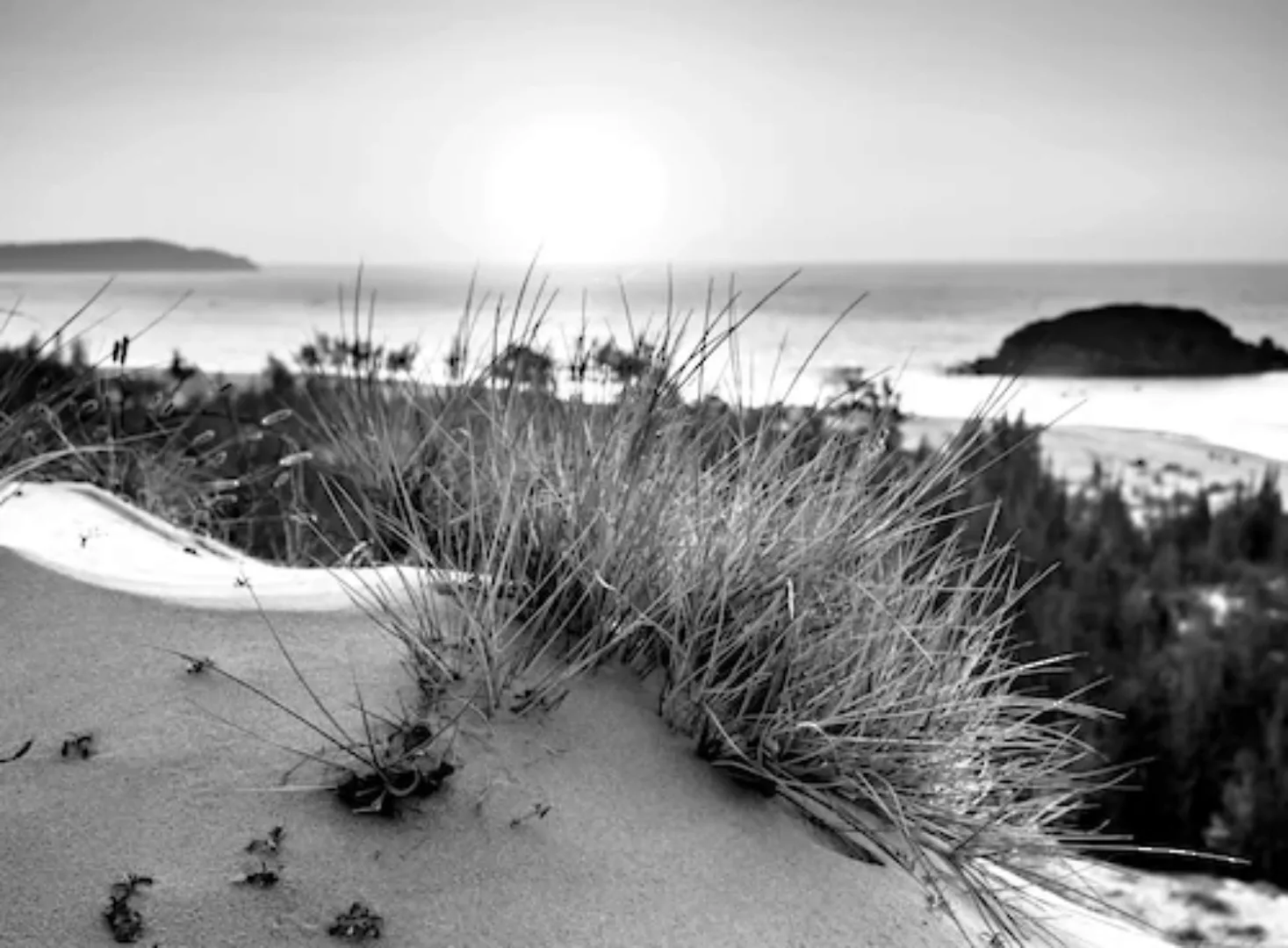 Papermoon Fototapete »Strand Schwarz & Weiß« günstig online kaufen