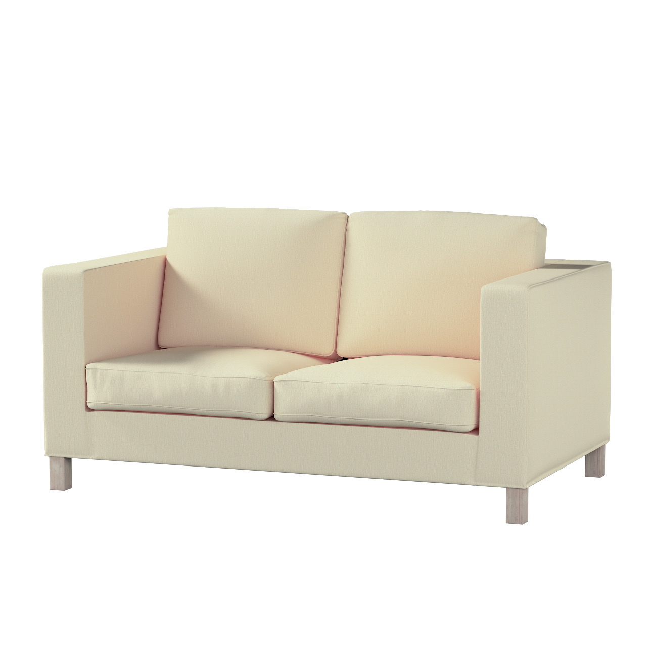 Bezug für Karlanda 2-Sitzer Sofa nicht ausklappbar, kurz, vanille, 60cm x 3 günstig online kaufen