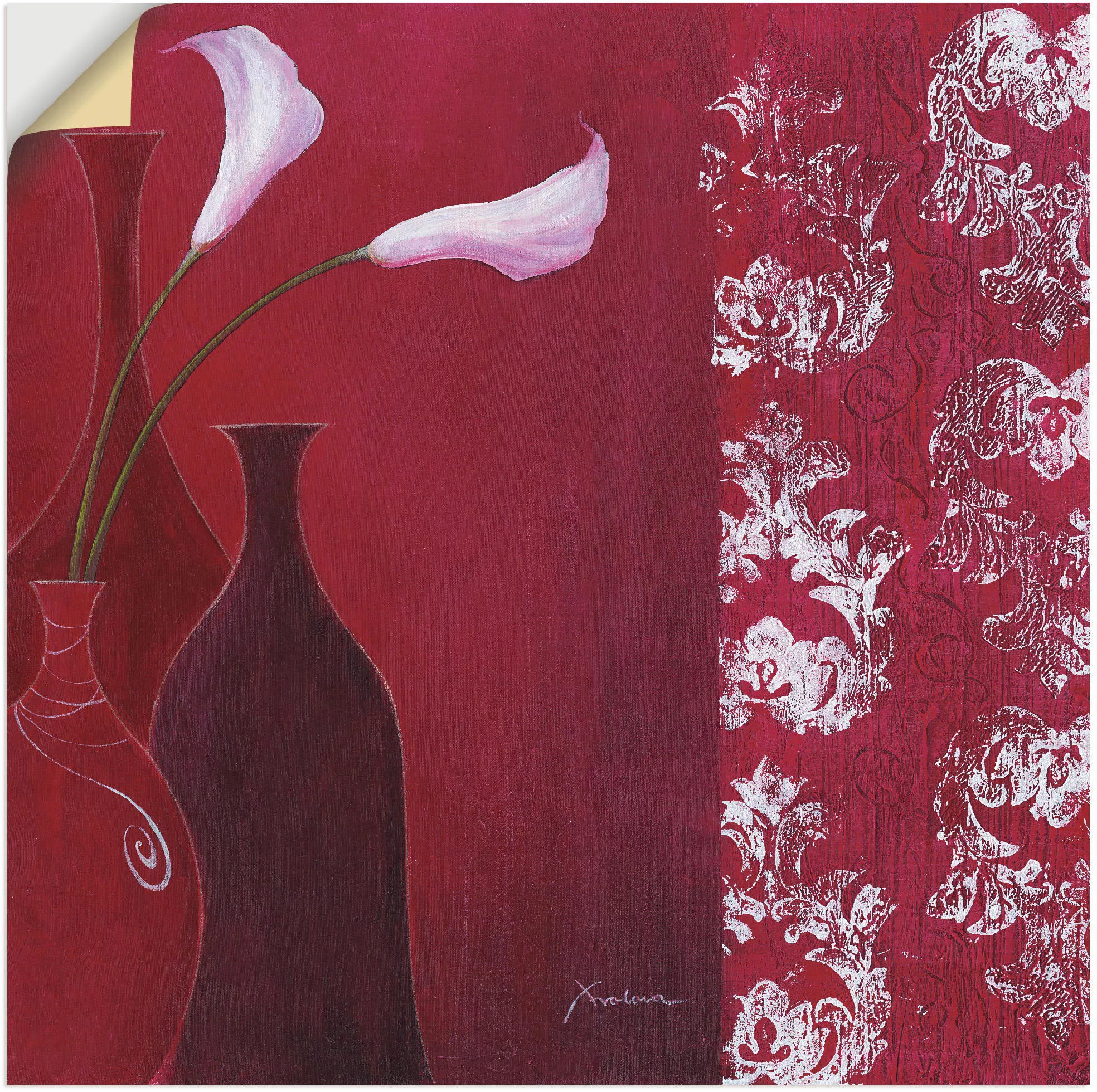 Artland Wandbild »Callas in Vase«, Vasen & Töpfe, (1 St.) günstig online kaufen