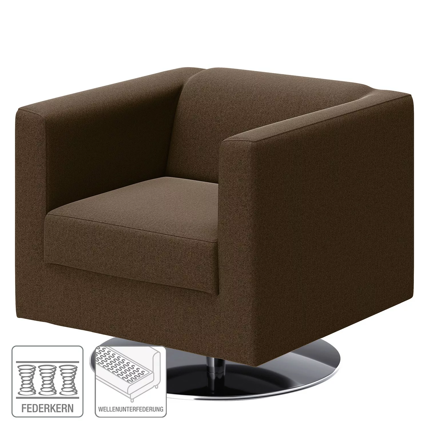 home24 loftscape Sessel Wilno XX Bison Microfaser 74x71x75 cm (BxHxT) günstig online kaufen